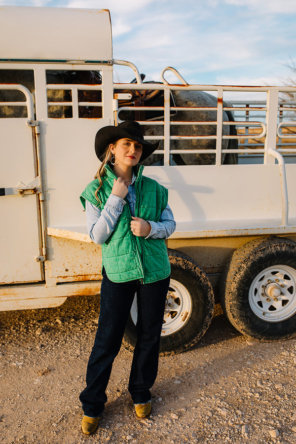 KELLY GREEN VEST