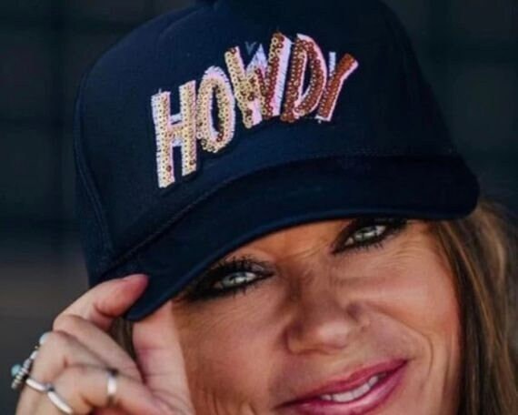 Howdy Trucker Hat Trendy Trucker Hat Bachelorette Hat Cute Cap For Summer Trucker Hat Lake Hat Sequin Trucker Hat