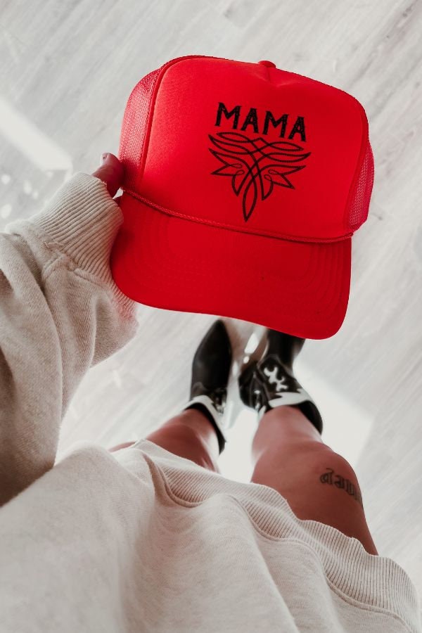 Mama Boot Stitch Trucker Hat, Cowgirl Trucker Hat, Western Trucker Hat, Mama Trucker Hat, Boot Stitch Trucker Hat, Gift for Mom