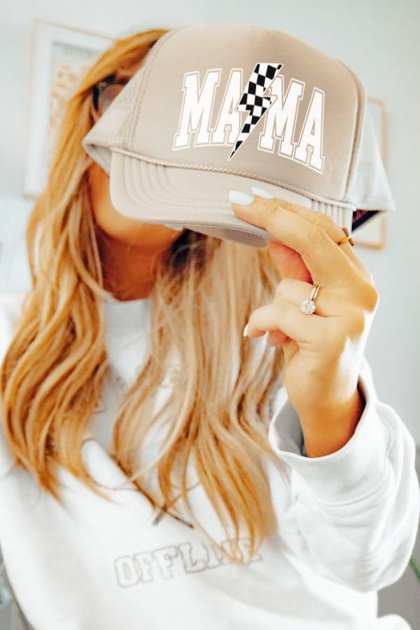 Mama Lightening Bolt Trucker Hat