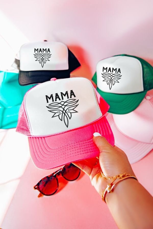 Mama Boot Stitch Trucker Hat, Cowgirl Trucker Hat, Western Trucker Hat, Mama Trucker Hat, Boot Stitch Trucker Hat, Gift for Mom