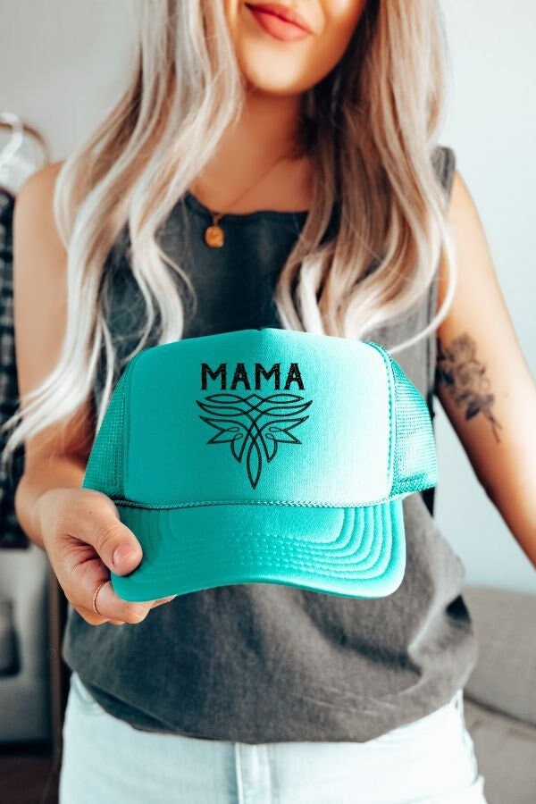 Mama Boot Stitch Trucker Hat, Cowgirl Trucker Hat, Western Trucker Hat, Mama Trucker Hat, Boot Stitch Trucker Hat, Gift for Mom