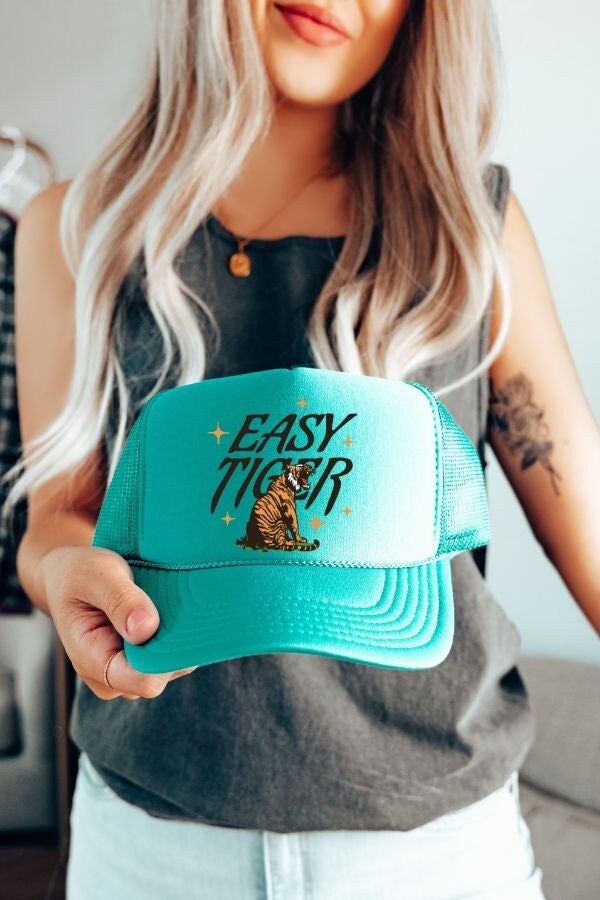 Easy Tiger Trucker Hat, Trendy Trucker Hat, Cute Trucker Hat, Girls Trip Hat, Funny Trucker Hat, Womens Trucker Hat