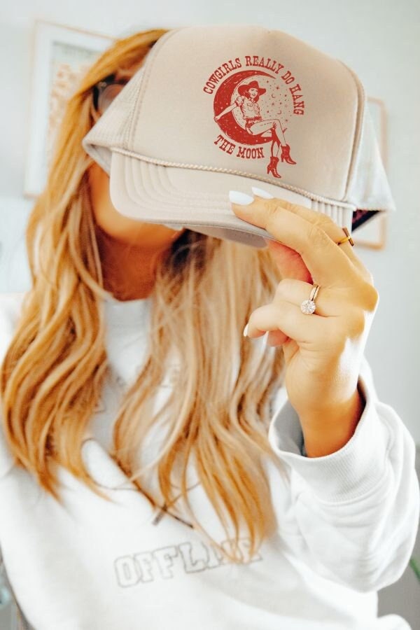 Cowgirls Really Do Hang the Moon Trucker Hat