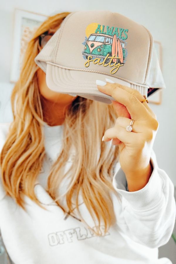 Keep it Salty Trucker Hat, Summer Trucker Hat, Beach Trucker Hat, Trendy Trucker Hat, Girls Trip Hat, Retro Trucker Hat, Cute Trucker Hat