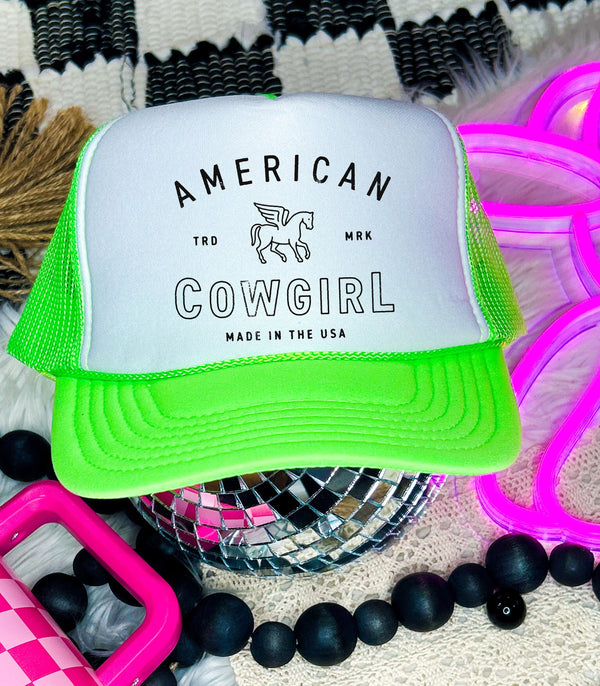 American Cowgirl Trucker Hat, Cowboy Trucker Hat, Western Hat, Cute Trucker Hat, Cowgirl Hat, Retro Cowgirl, Girls Trip Hat