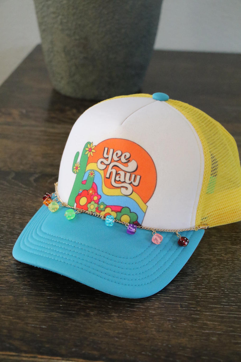 Colorful Cactus Yeehaw Trucker Hat