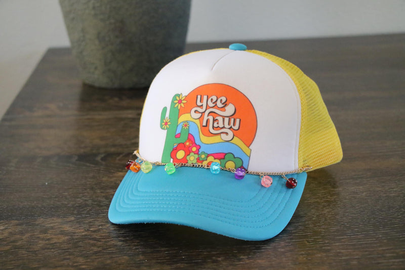 Colorful Cactus Yeehaw Trucker Hat